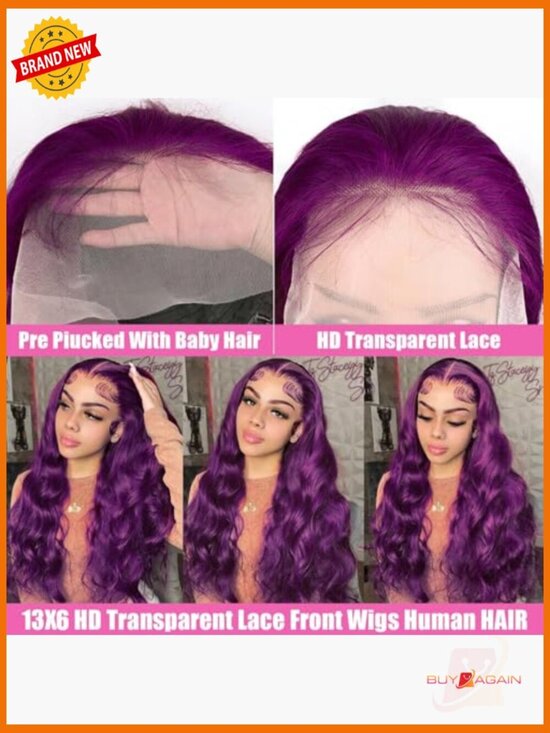 Human Hair 13x6 Lace Front Wig Body Wave 180% Density Glueless HD Lace 22 Inch main image 5